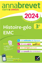 Annales du brevet Annabrevet 2024 Histoire-géographie EMC 3e