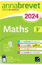 Annales du brevet Annabrevet 2024 Maths 3e