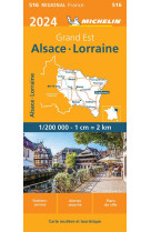 Carte Régionale Alsace, Lorraine 2024