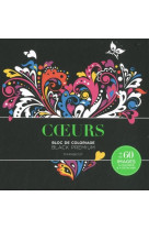 Bloc de coloriage Black Premium - Coeurs