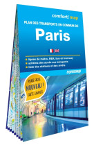 Plan des transports en commun de Paris (carte format poche laminée - plan de ville)