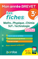 MON ANNEE BREVET LES FICHES MATHS PHYSIQUE CHIMIE SVT TECHNOLOGIE 3E