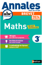 Annales Brevet Maths 2024 - NC