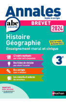 Annales Brevet Histoire Géographie Enseignement Moral et Civique 2024 - Corrigé