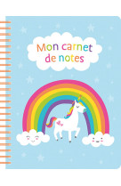 Mon carnet de notes (unicorn blue)