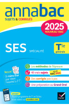 Annales du bac Annabac 2025 SES Tle générale (spécialité)