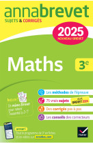 Annales du brevet Annabrevet 2025 Maths 3e - Nouveau brevet