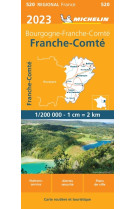 Carte Régionale Franche-Comté 2023