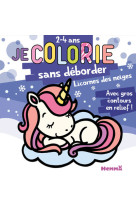 Je colorie sans déborder (2-4 ans) - Licornes des neiges T54 - Avec gros contours en relief !