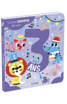 Le livre sonore de mes 3 ans - Livre sonore avec 6 puces - À partir de 3 ans