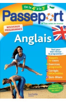 Passeport - Anglais de la 4e à la 3e - Cahier de vacances 2021