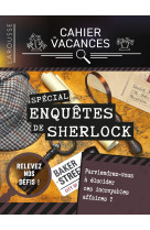 Cahier de vacances Larousse adultes spécial ENQUETES de Sherlock Holmes