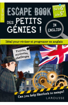 Escape book des petits génies in english de la 6e à la 5e