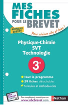 Mes Fiches ABC du Brevet Physique-Chimie SVT Technologie 3e