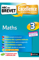 ABC du Brevet Excellence Maths 3e - Nouveau Brevet