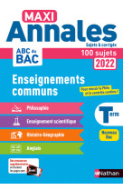 Tout en un Annales BAC 2022 - CC Terminale - Corrigé