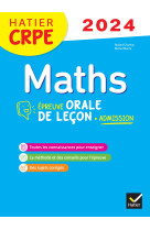 Mathématiques - CRPE 2024-2025 - Epreuve orale d'admission