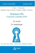 Sciences-po concours commun 2019 - Le secret, le numérique