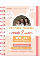 Agenda familial mensuel d'Anais Sanson Mémoniak, sept 2022- août 2023 avec ses recettes