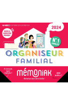 Organiseur familial Mémoniak 2024, calendrier organisation familial mensuel (sept. 2023- déc. 2024)