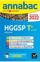 Annales du bac Annabac 2022 HGGSP Tle générale (spécialité)