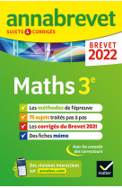 Annales du brevet Annabrevet 2022 Maths 3e