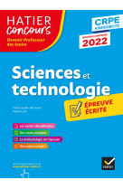 Sciences et Techno - CRPE 2022 - Epreuve écrite d'admissibilité