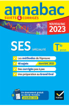 Annales du bac Annabac 2023 SES Tle générale (spécialité)