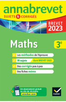 Annales du brevet Annabrevet 2023 Maths 3e