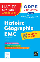 Histoire-Géographie-EMC- CRPE 2023-2024 - Epreuve écrite d'admissibilité