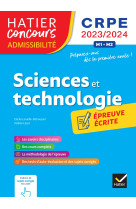 Sciences et Techno - CRPE 2023-2024 - Epreuve écrite d'admissibilité