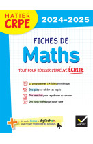 Hatier CRPE -  Fiches de Maths - Epreuve écrite 2024/2025