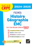 Hatier CRPE -  Fiches d'Histoire géographie EMC - Epreuve écrite 2024/2025