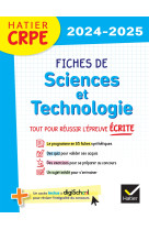 Hatier CRPE -  Fiches de Sciences et Technologie - Epreuve écrite 2024/2025