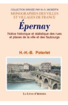 Épernay - notice historique et statistique des rues et places de la ville et des faubourgs