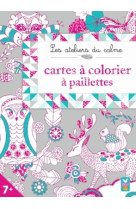 Cartes à colorier à paillettes