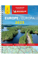 Atlas Europe 2025 - Atlas Routier et Touristique (A4-Spirale)