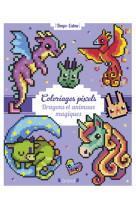 Coloriages pixels - Dragons et animaux magiques