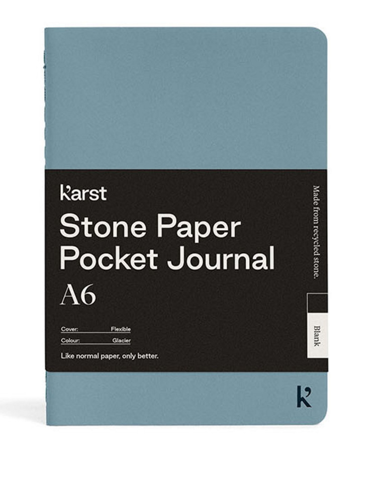 CAHIER A6 POCHE BLEU ACIER UNI - KARST - KARST