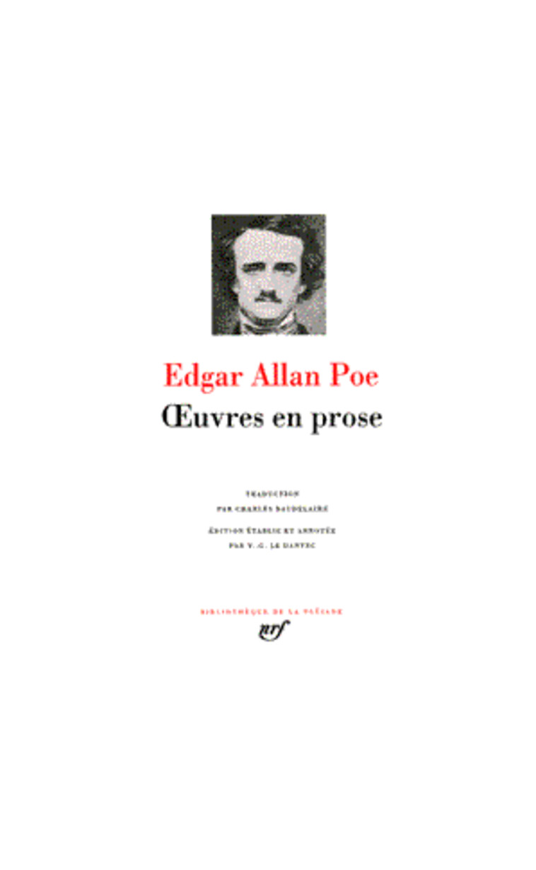 OEUVRES EN PROSE - POE EDGAR ALLAN - GALLIMARD