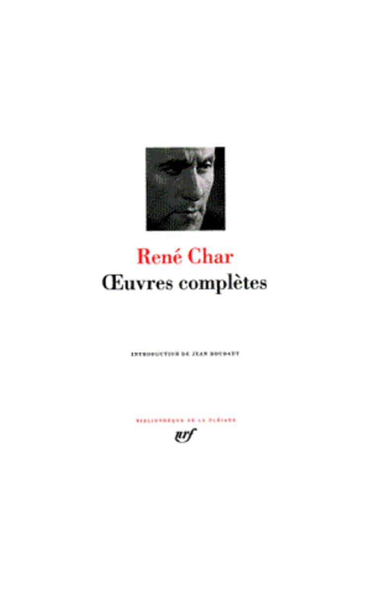 OEUVRES COMPLETES - CHAR RENE - GALLIMARD