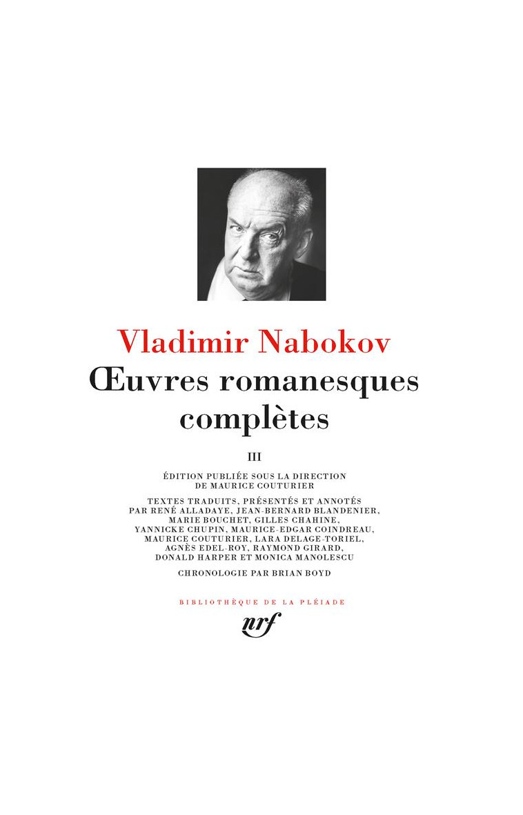 OEUVRES ROMANESQUES COMPLETES - VOL03 - NABOKOV VLADIMIR - GALLIMARD