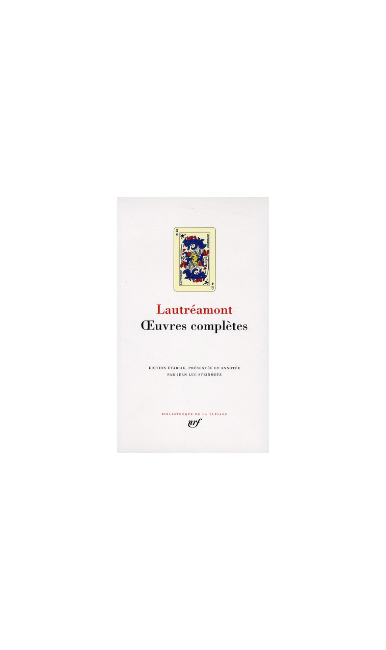 OEUVRES COMPLETES - LAUTREAMONT - GALLIMARD