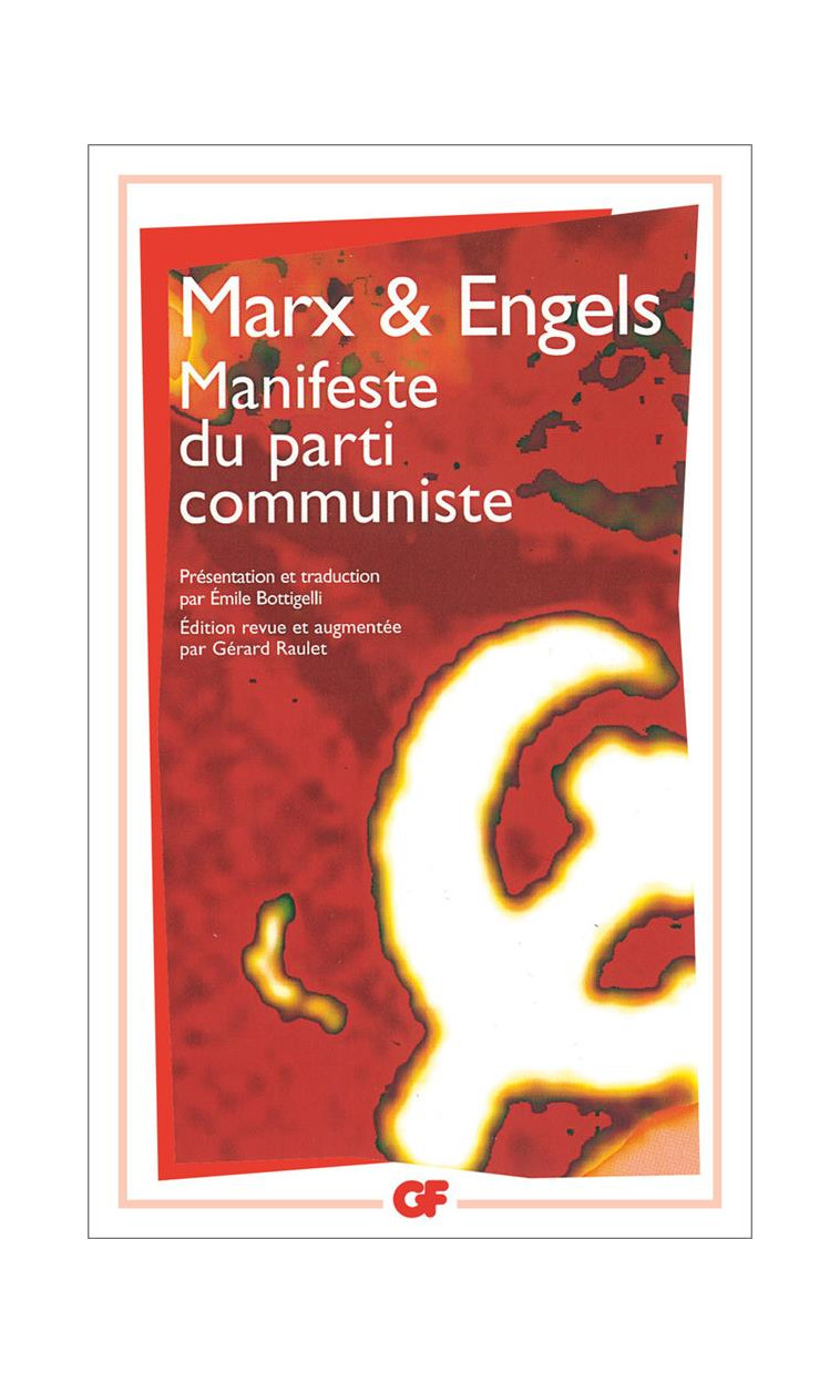 MANIFESTE DU PARTI COMMUNISTE - MARX/ENGELS - FLAMMARION