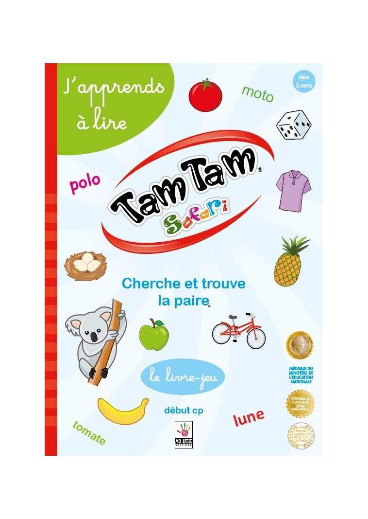 TAM TAM SAFARI - CHERCHE ET TROUVE LA PAIRE - DEBUT CP - COSTANTINI F. - AB LUDIS