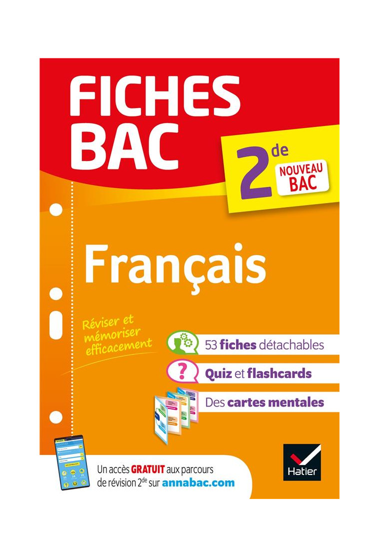 FICHES BAC FRANCAIS 2DE - NOUVEAU PROGRAMME DE SECONDE - CHARON/DARBEAU - HATIER SCOLAIRE