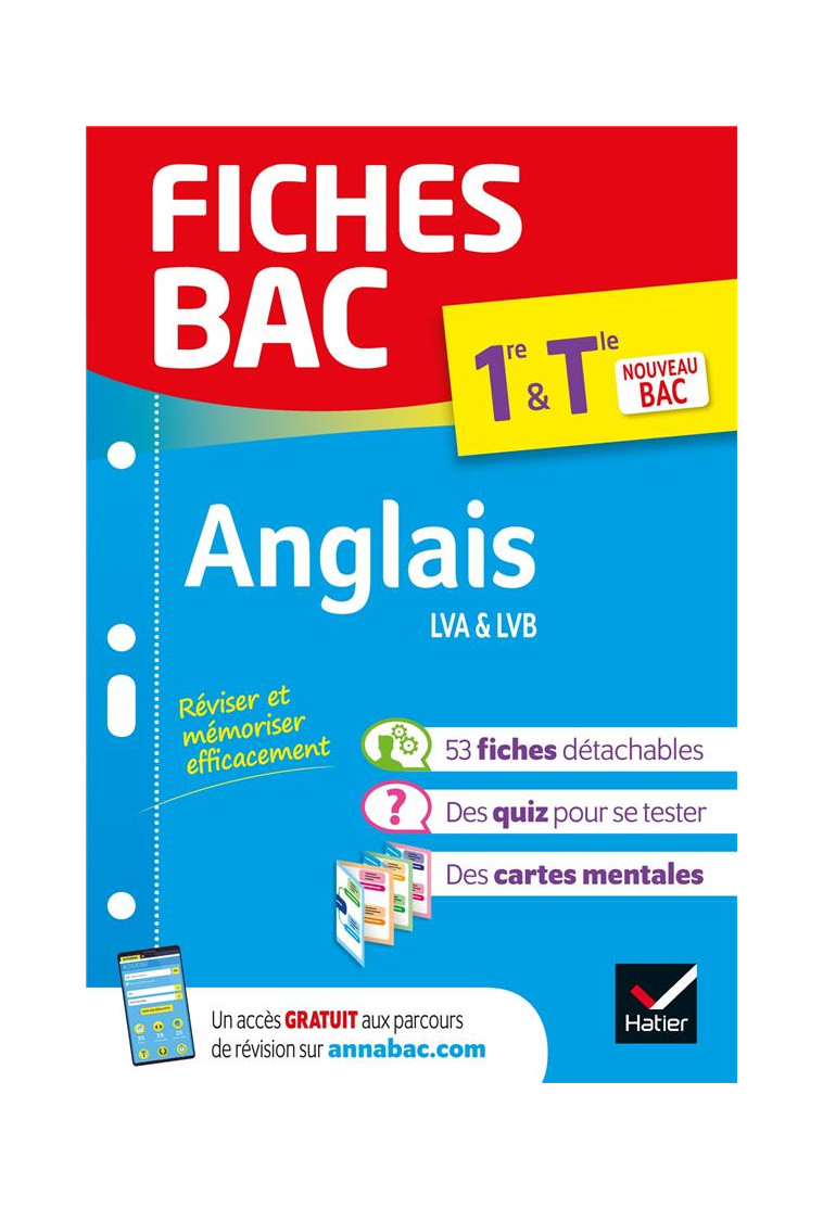 FICHES BAC ANGLAIS 1RE/TLE - BAC 2023 - NOUVEAU PROGRAMME - COLLECTIF - HATIER SCOLAIRE