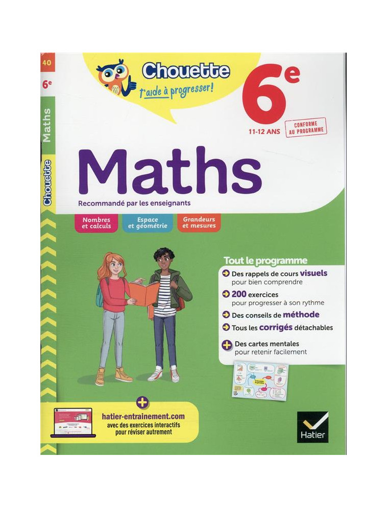 MATHS 6E - CAHIER DE REVISION ET D'ENTRAINEMENT - BONNEFOND/DAVIAUD - HATIER SCOLAIRE