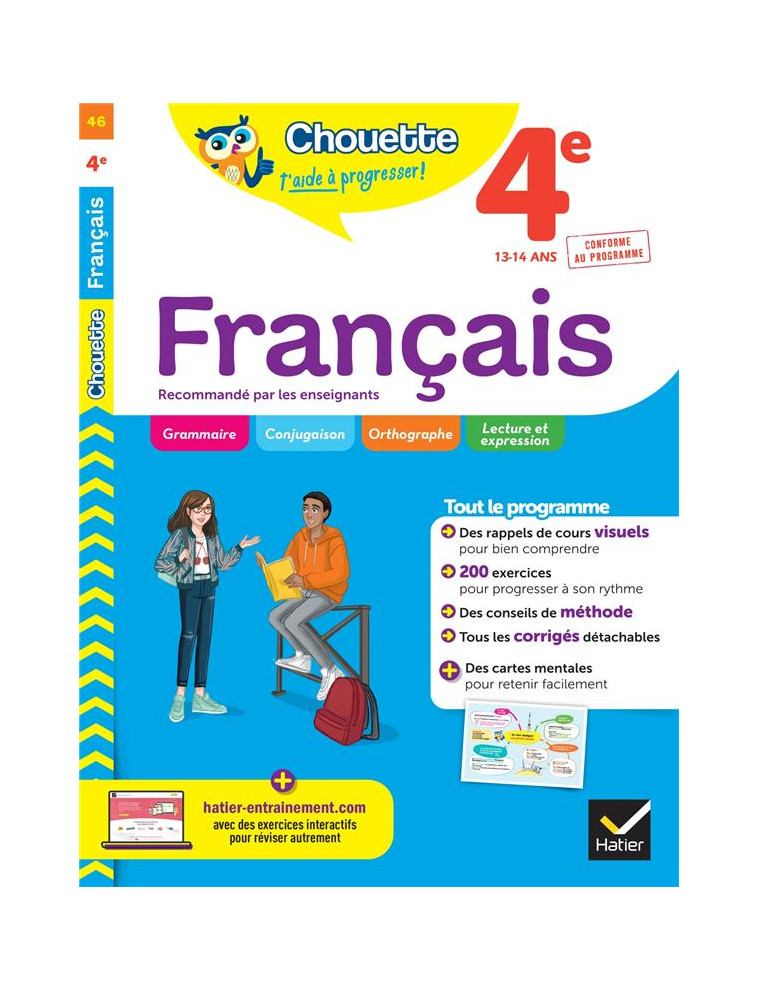 FRANCAIS 4E - CAHIER DE REVISION ET D'ENTRAINEMENT - BELLAMY/GIRARD - HATIER SCOLAIRE