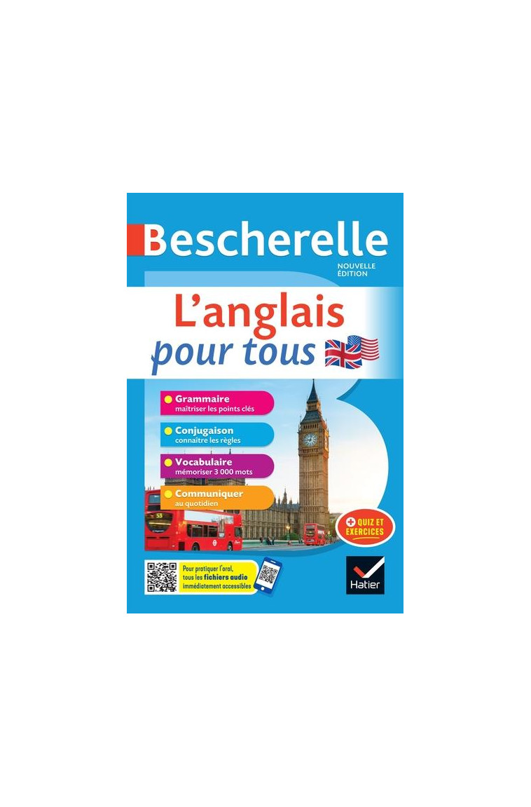 BESCHERELLE L'ANGLAIS POUR TOUS - NOUVELLE EDITION - TOUT-EN-UN (GRAMMAIRE, CONJUGAISON, VOCABULAIRE - MALAVIEILLE/ROTGE - HATIER SCOLAIRE